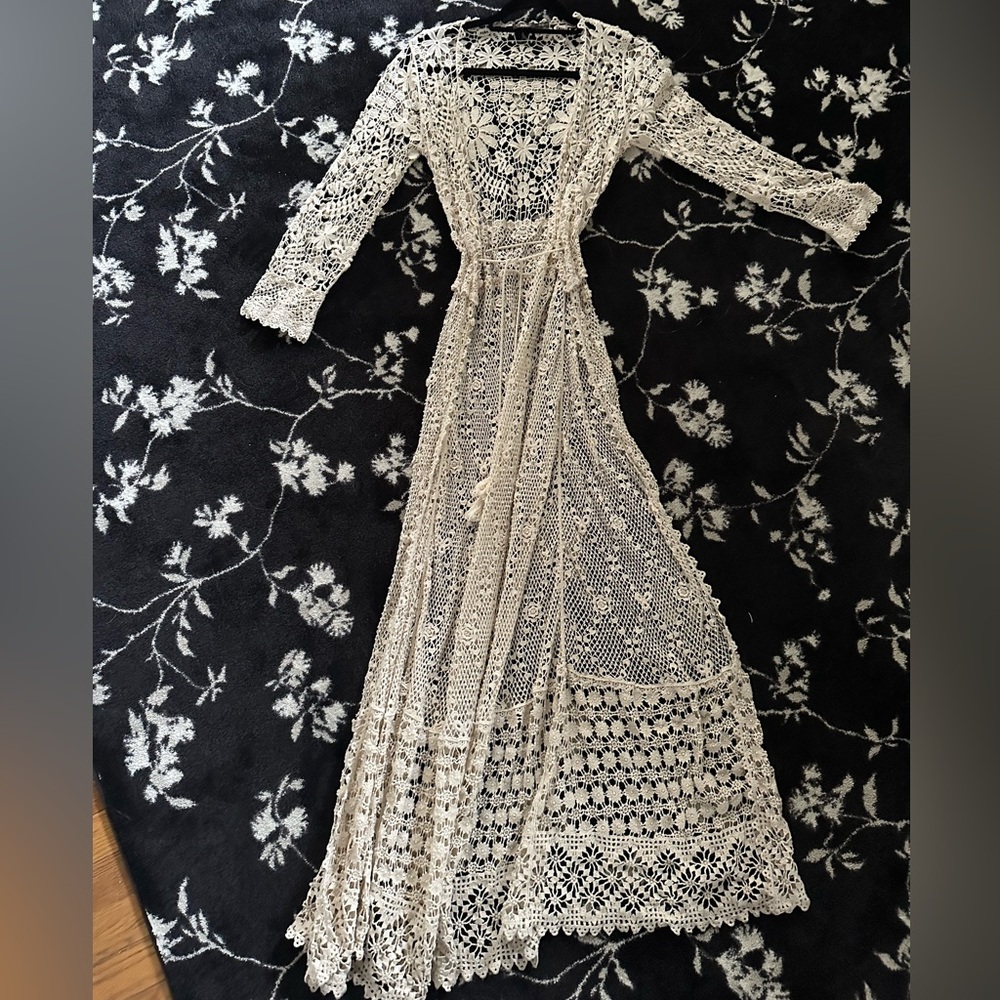 Stunning Ralph Lauren crochet long cardigan